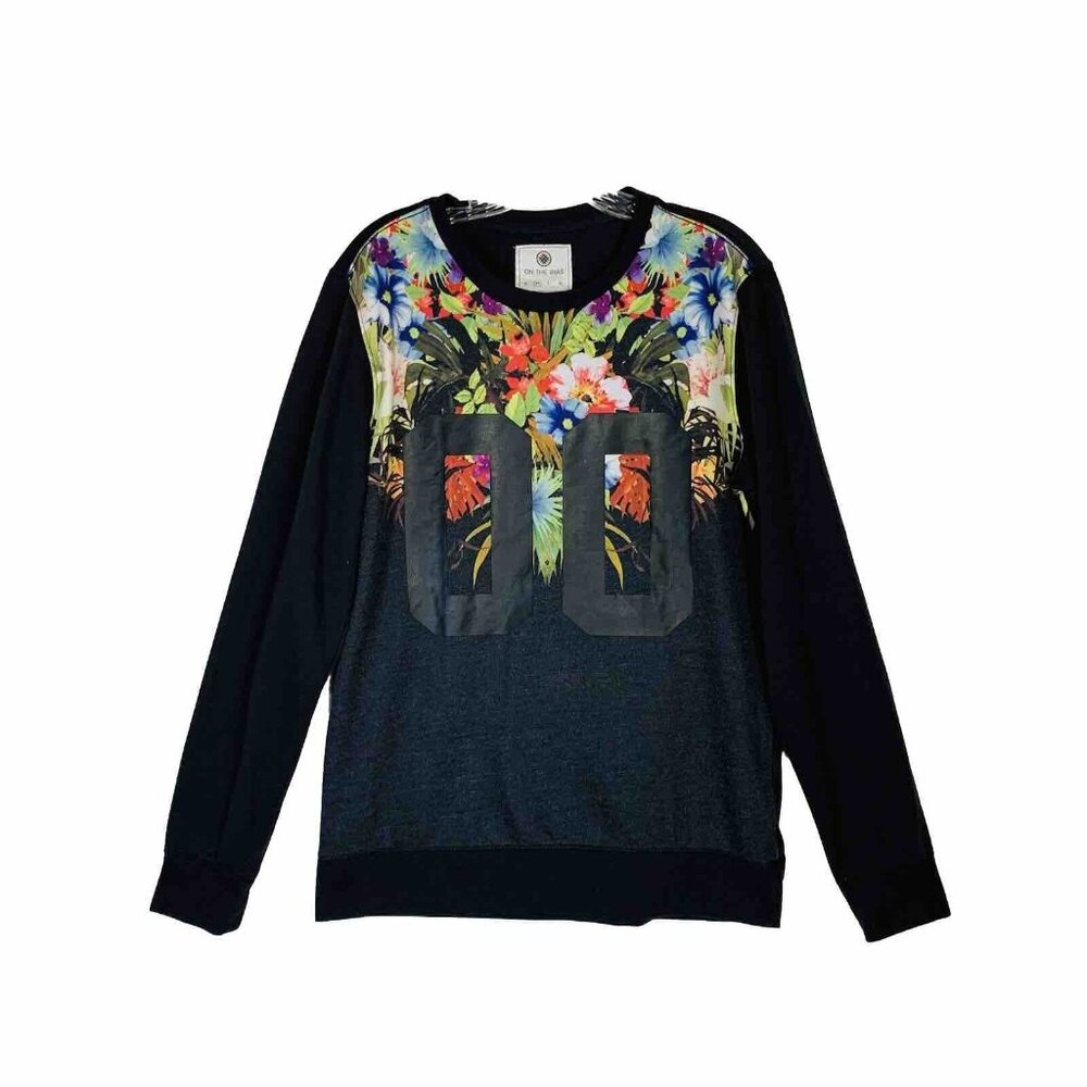 On The Byas Mens Sweatshirt Size M Designer Inspired Floral Sports Fan Preppy